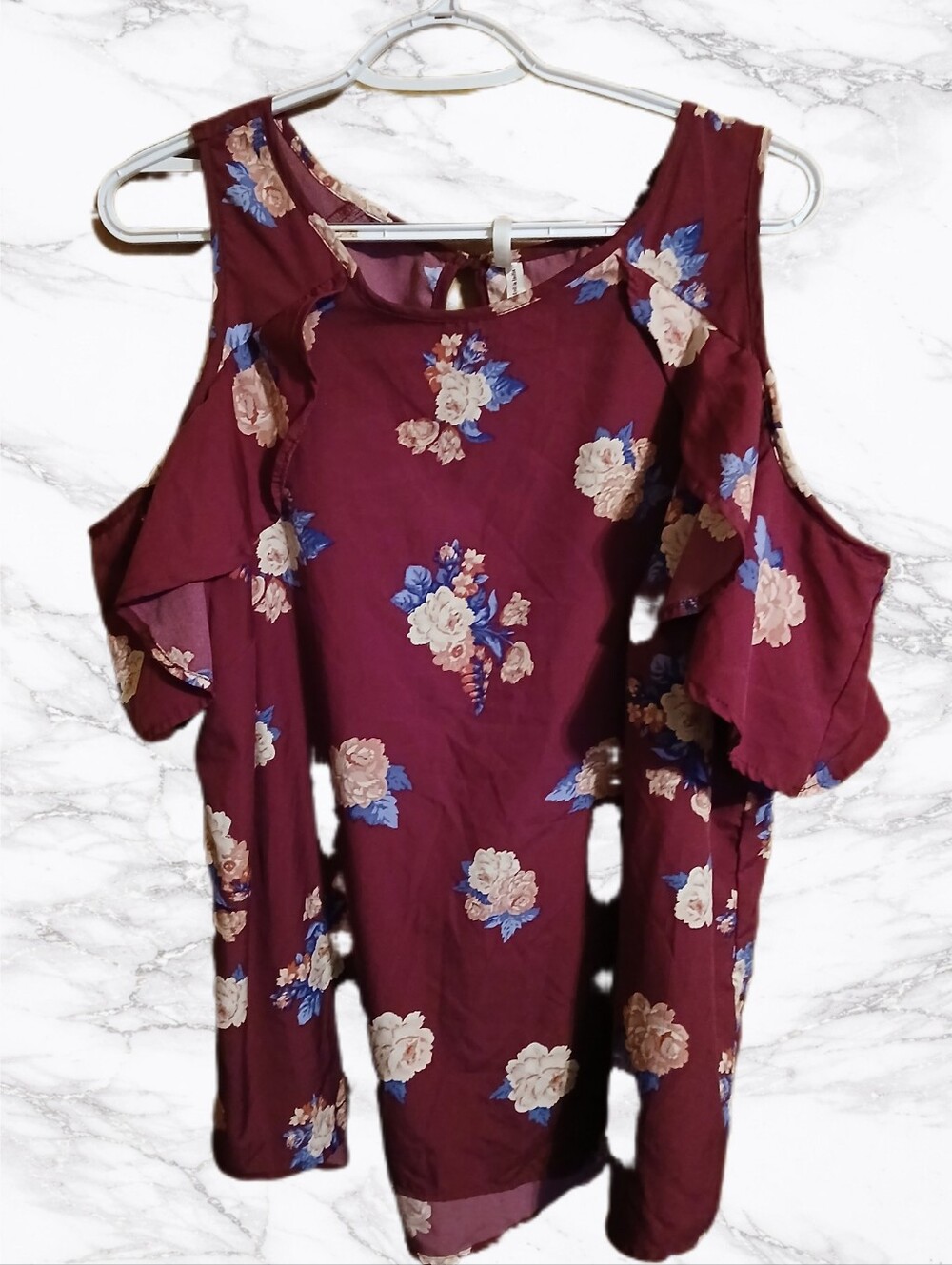 Cold-Shoulder Blouse - Picture 4 of 4